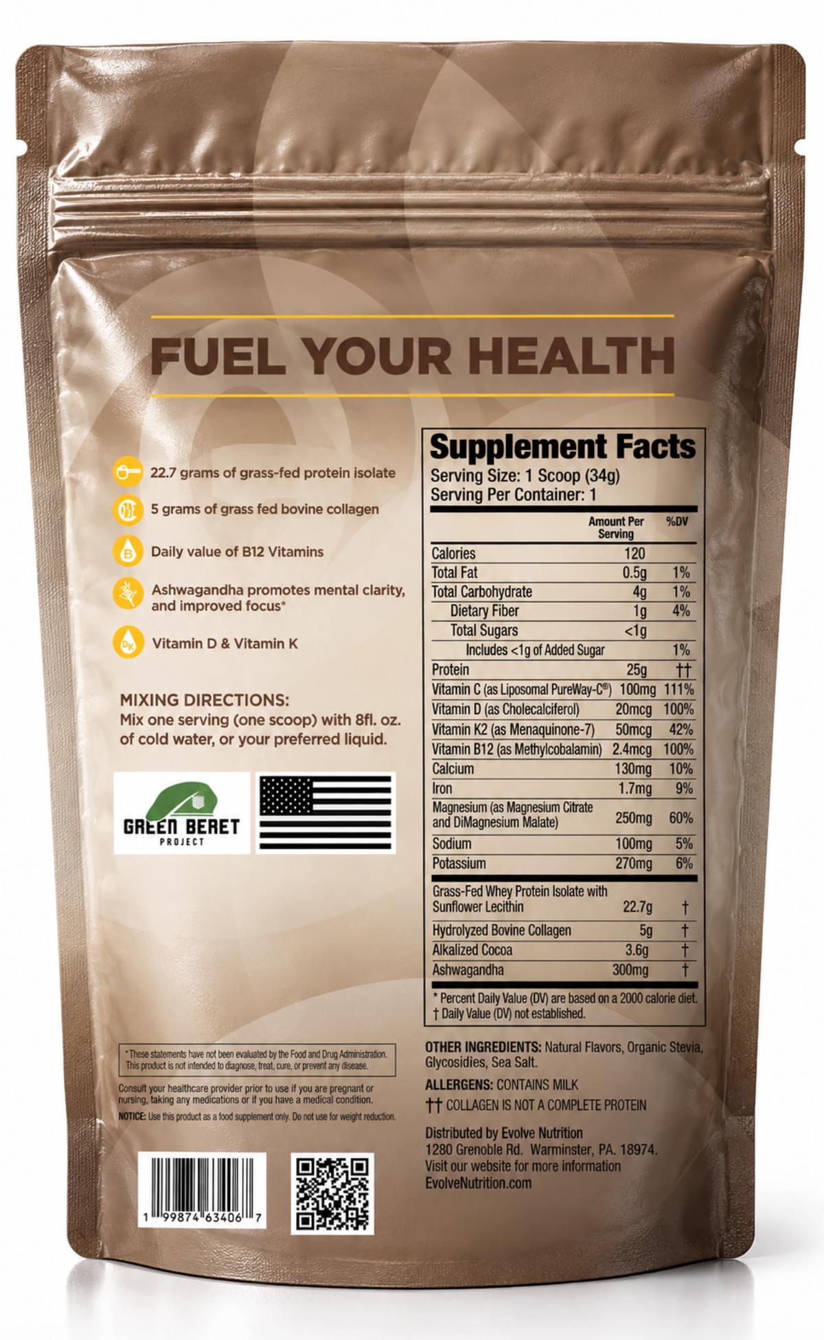 Elevate Blend Chocolate back